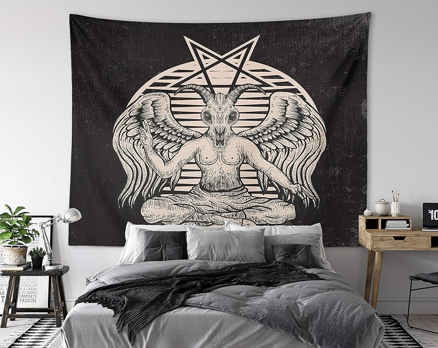 流木マクラメタペストリー☆オルテガ柄BLACK Macrame tapestry ♡オルテガ柄BLACK